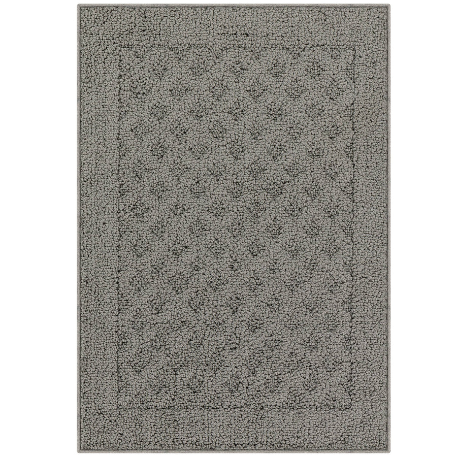 Mainstays Dylan Solid Diamond Traditional Pewter Gray Indoor Accent Rug, 1'8 inchx2'6 inch, Size: 1'8 inch x 2'6 inch