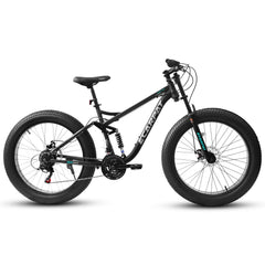 Ambifirner 26" Fat Tire Mountain Bike with Full Suspension - 4" Wide All - Terrain Tires & Shimano 21 - Speed Drivetrain - Outdoor Bike for Men/Women 85% Pre - Assembled Durable Design