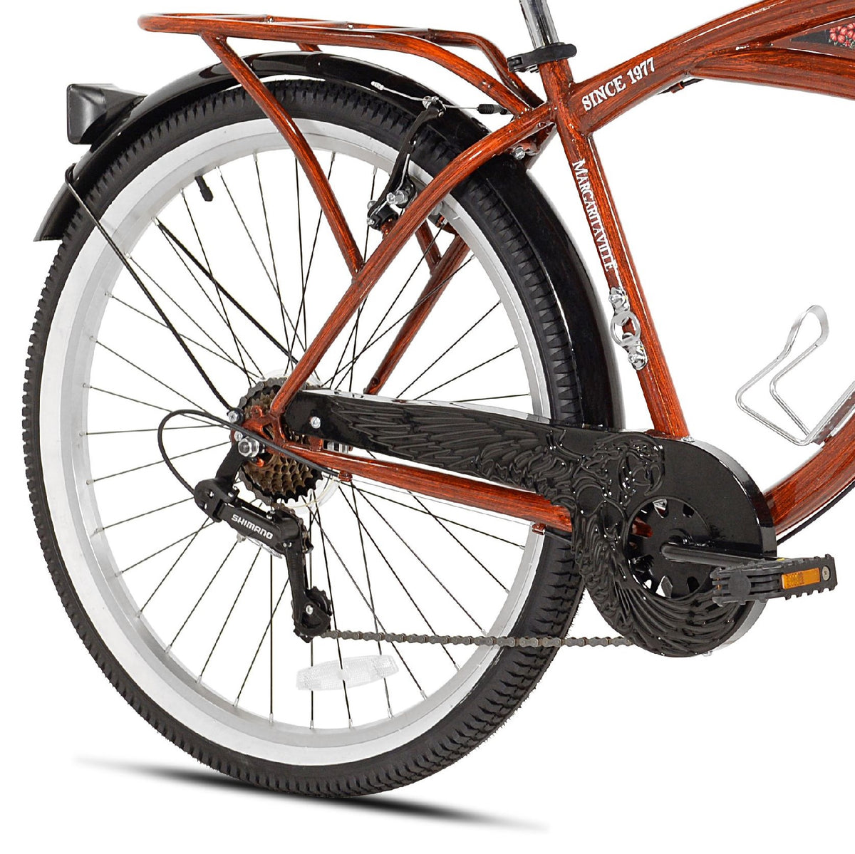 26" Margaritaville Men'S Cruiser Bike, Wood Grain Color