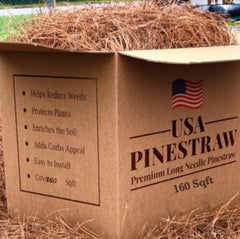 Premium Long Needle | Pine Straw Mulch | 160 Sqft