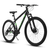 27" Mountain Bike, 21 - Speed Dual Disc Brakes with Aluminum Frame - Black