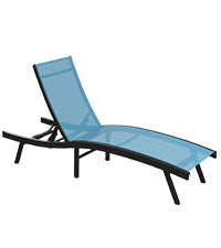 AECOJOY Outdoor Chaise Lounge, All Weather Pool Lounge Chairs Ergonomic Design (Blue, 2 PCs)