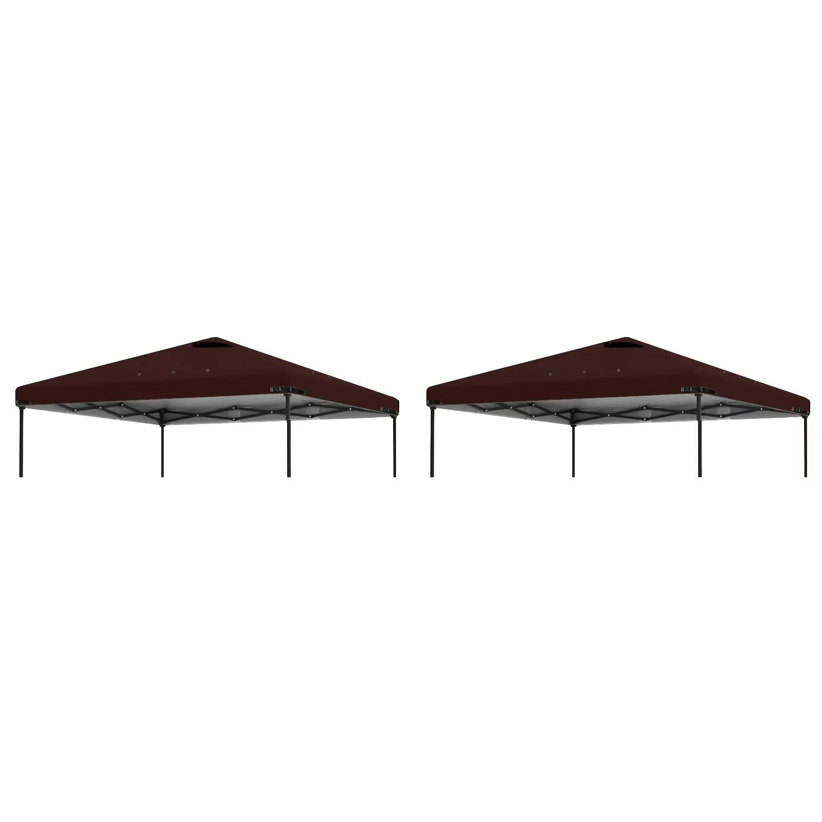 Home Decor 2pcs 10x10ft Replacement Cover Tier Gazebo Roof Sunshade Outdoor Cover Sunshade Patio Pavilion Protective Cover