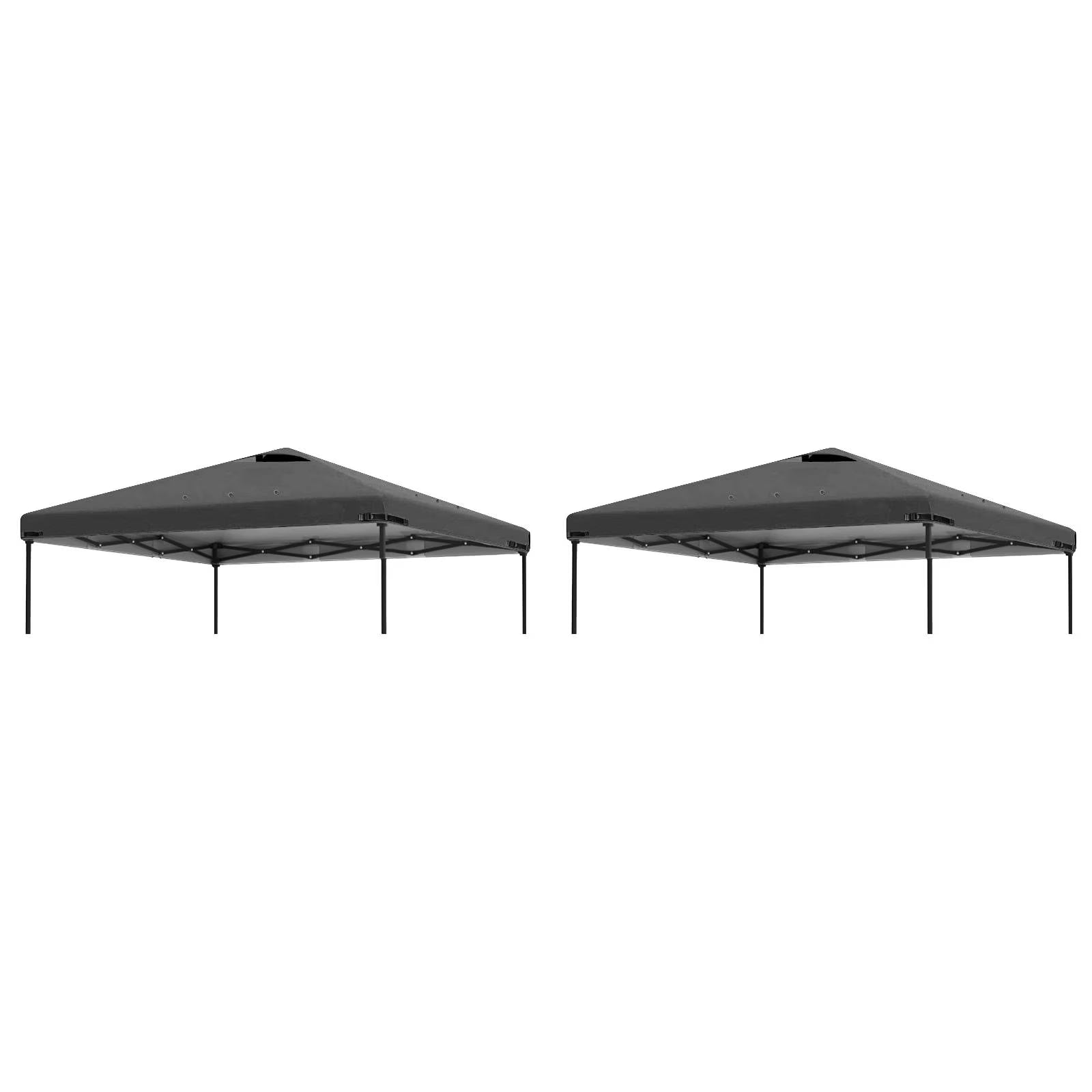 Home Decor 2pcs 10x10ft Replacement Cover Tier Gazebo Roof Sunshade Outdoor Cover Sunshade Patio Pavilion Protective Cover