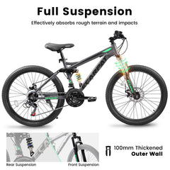 27.5 - Inch Mountain Bike for Adults | 21 - Speed Trail & City Bicycle with Disc Brakes | Gray