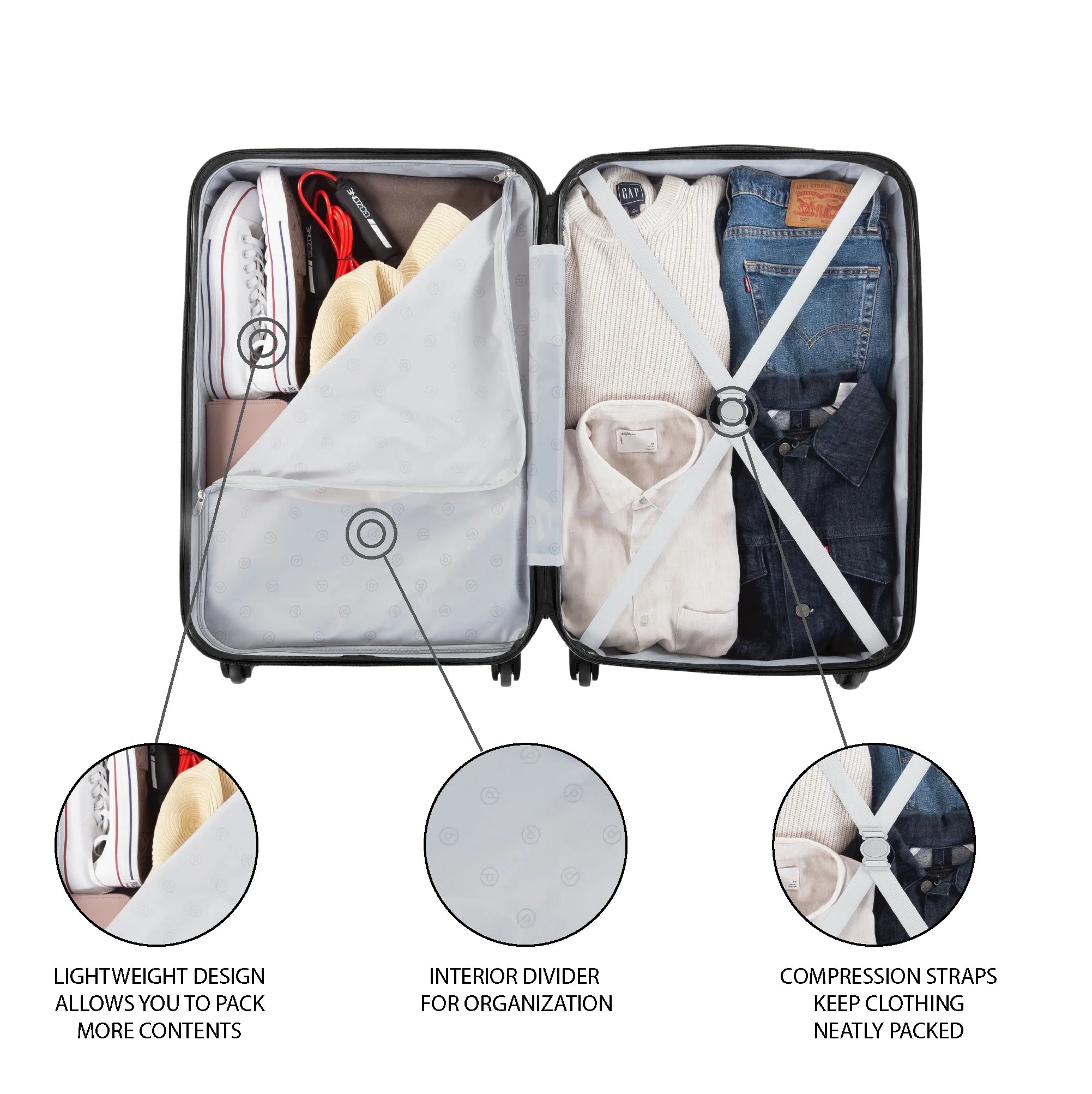 Protege 2 - Piece Hardside Rolling Luggage Set, Blue