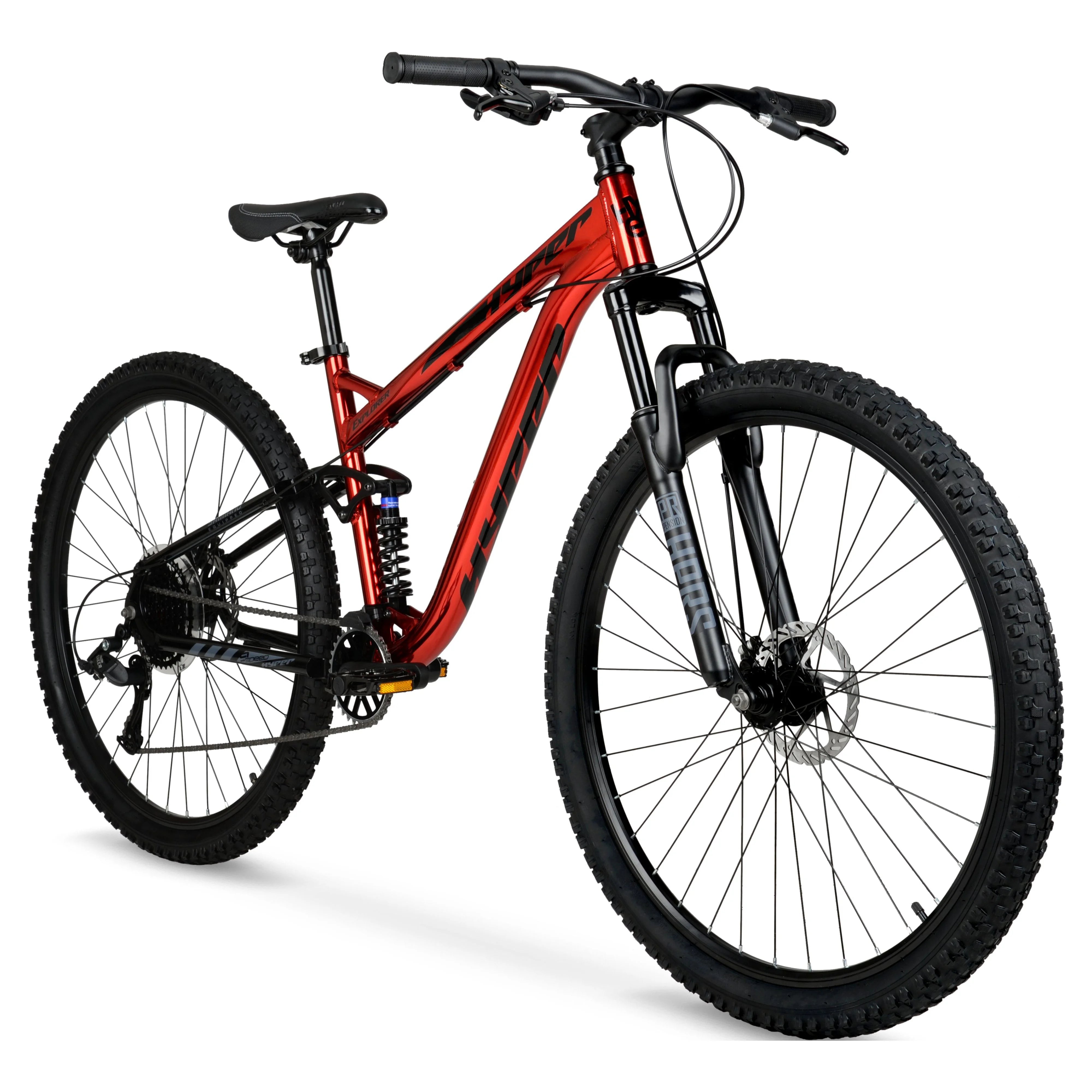 29" Hyper Explorer Dual Suspension Mountain Bike, Adults Age 13+, Red