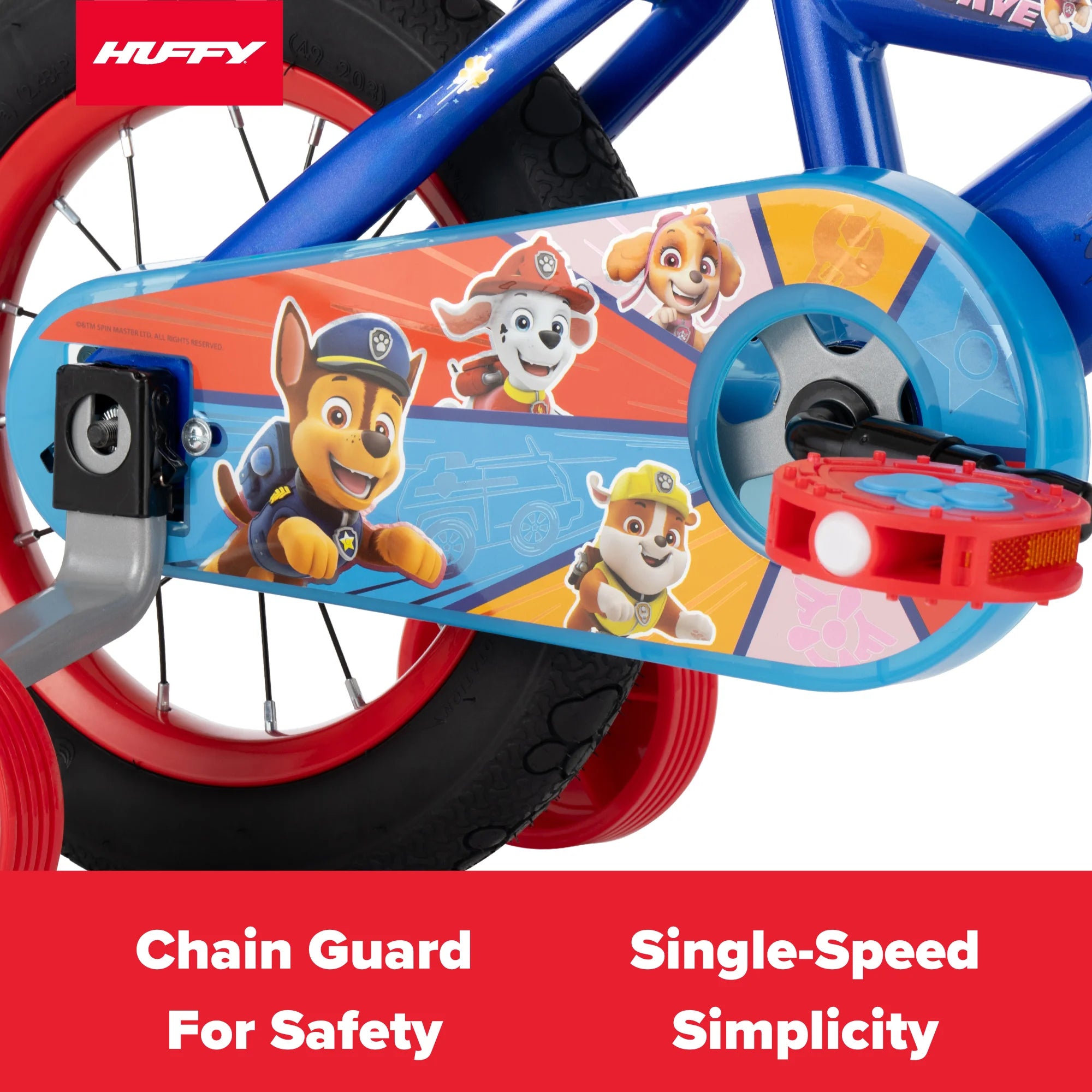 Huffy 12" Paw Patrol Kids' Bike, Fits Riders 3'1" - 3'5", Blue, Child, Boy'S