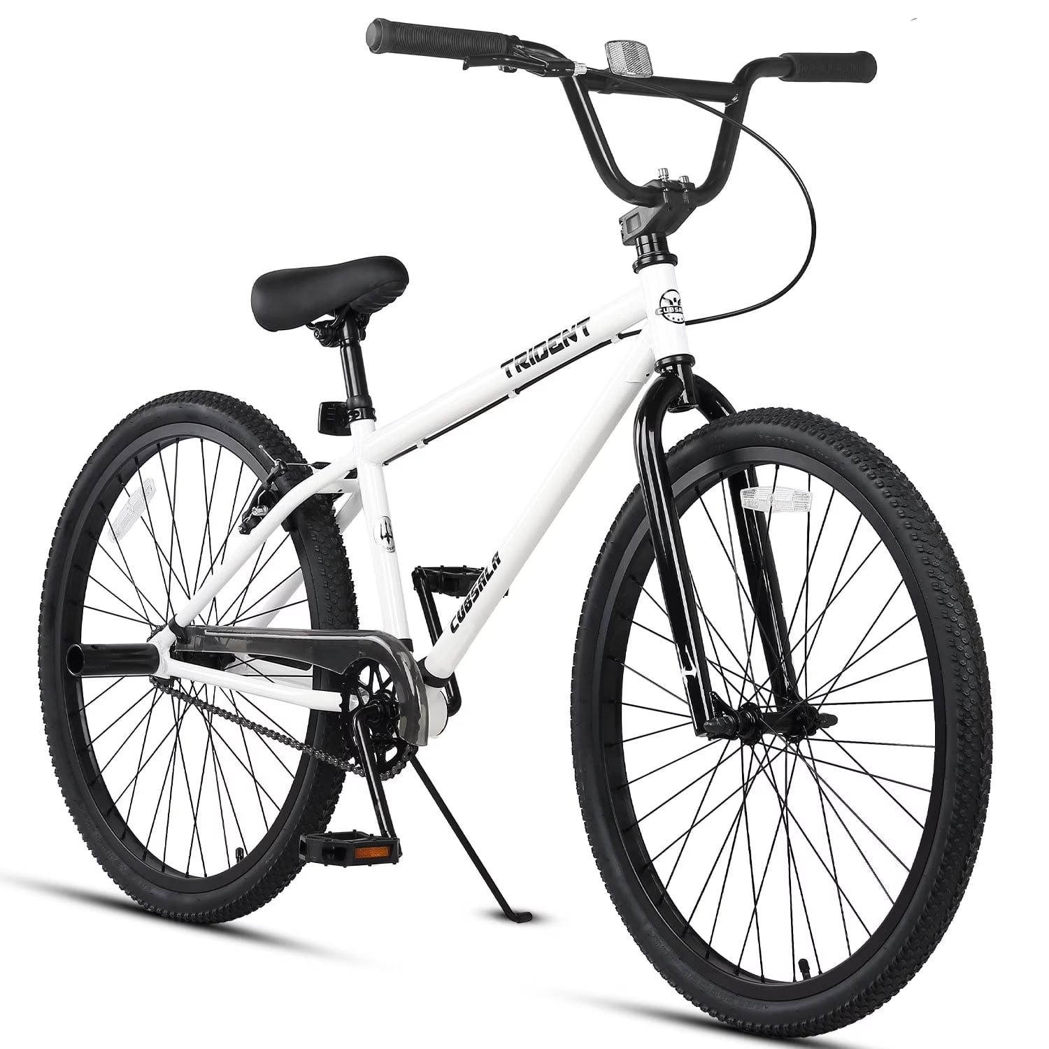 Cubsala 24 in BMX Race Bike Trident Bicycles Beginner - Level to Advanced Riders with 2 Pegs Trick Cycling and Professional Riding, Black