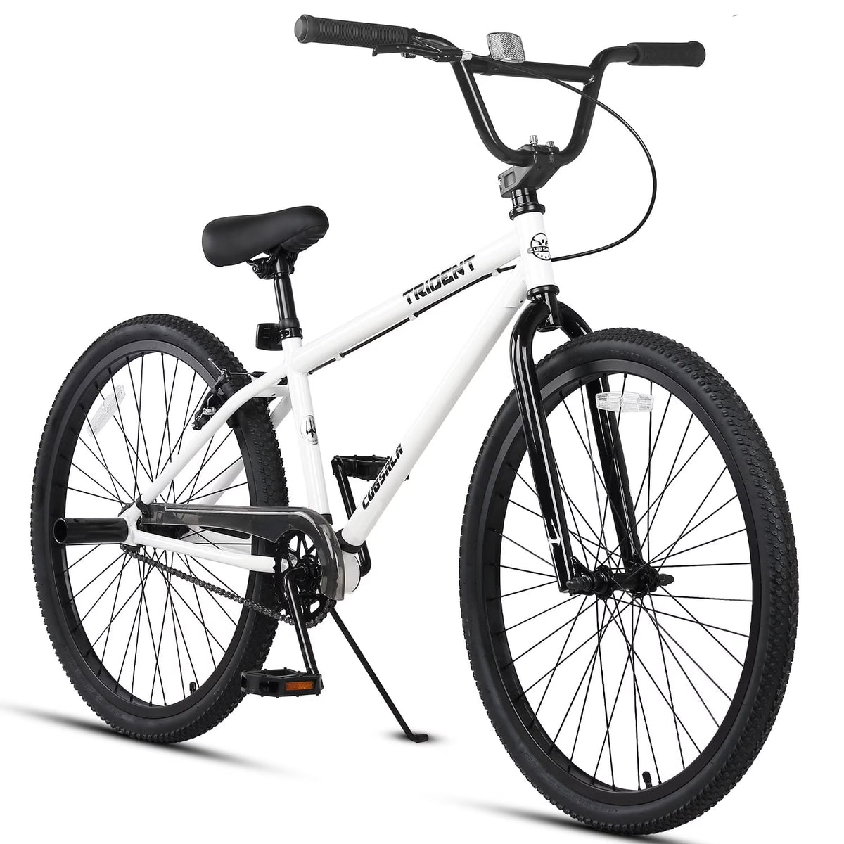 Cubsala 24 in BMX Race Bike Trident Bicycles Beginner - Level to Advanced Riders with 2 Pegs Trick Cycling and Professional Riding, Black