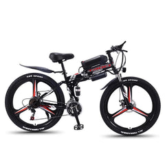 Electric Folding Mountain Bike 26 in 21 Speed Long Endurance Power - Assisted Bicycle Electric City Bike