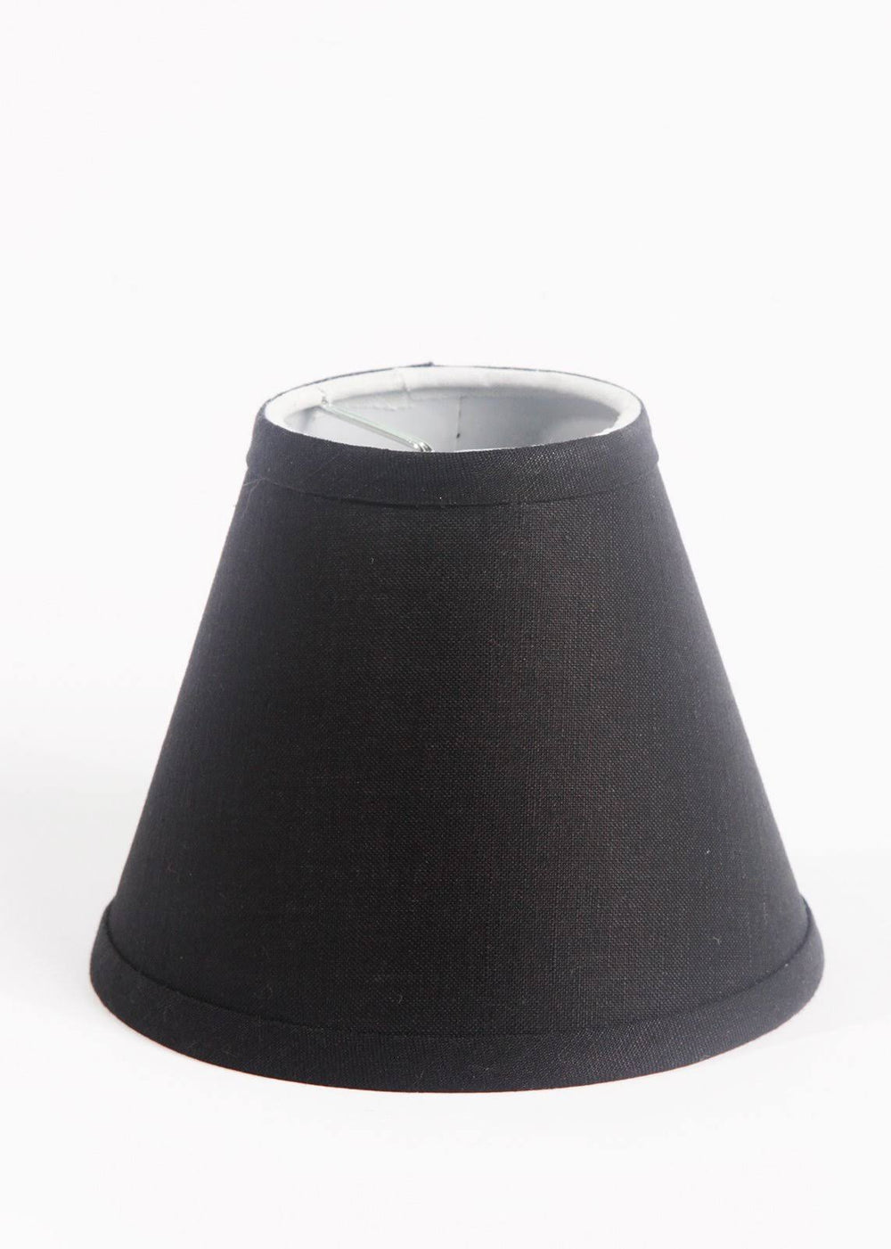 Urbanest Chandelier Linen Shade, Black, 3" x 6" x 5", Clip on