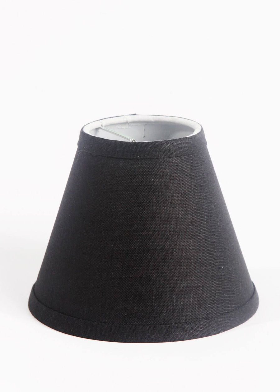 Urbanest Chandelier Linen Shade, Black, 3" x 6" x 5", Clip on