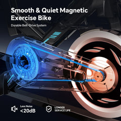 Pooboo Professional Indoor Cycling Bike Stationary Exercise Bikes Home Cardio Workout Bicycle Machine 350 lb Flywheel Weight 40 lb
