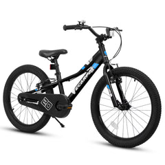 Ambifirner 20 in BMX Style Bike, Hi - Ten Carbon Steel Frame with Front V - Brake & Rear Coaster Brake, Easy Assembly, Adjustable Seat for Learning Riders (Blue)