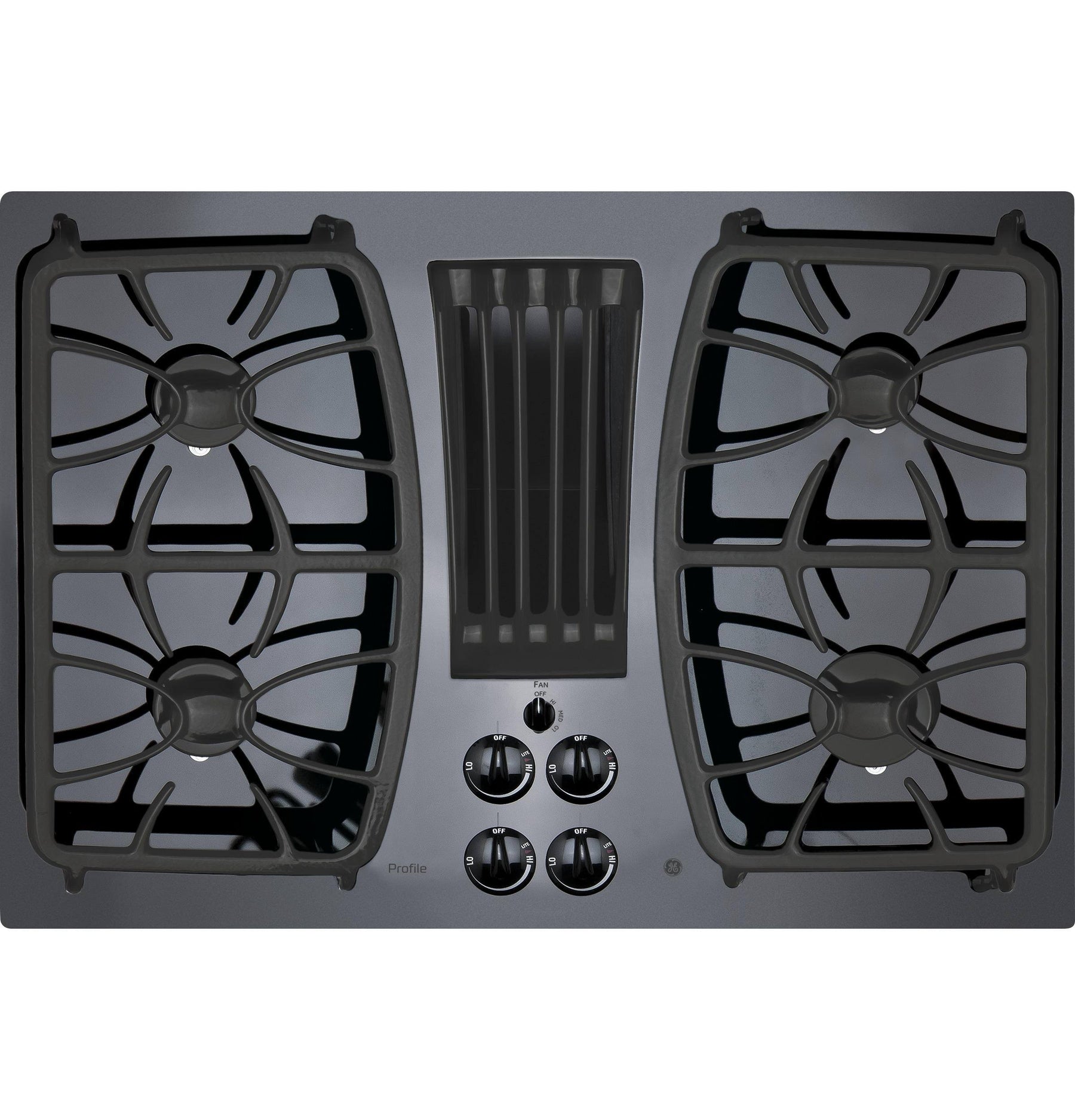 GE Appliances PGP9830DRBB Profile Built-In Gas Downdraft Cooktop - Black 30"