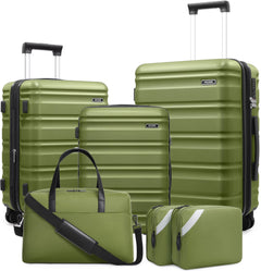 MIUSSE Luggage Sets 3 Piece, 20 in Carry on Luggage with Wheels, 100% PC Hardshell Suitcase with TSA Lock, Carry on Suitcases Airline Approved with Travel Backpack for Men Women