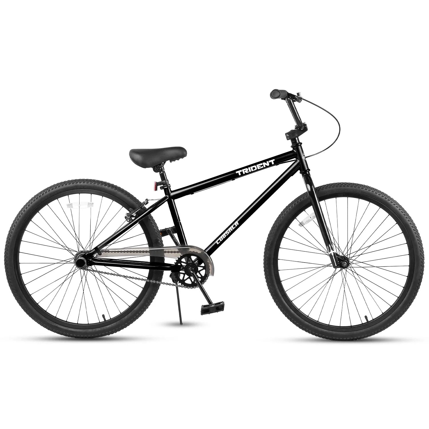 Cubsala 24 in BMX Race Bike Trident Bicycles Beginner - Level to Advanced Riders with 2 Pegs Trick Cycling and Professional Riding, Black