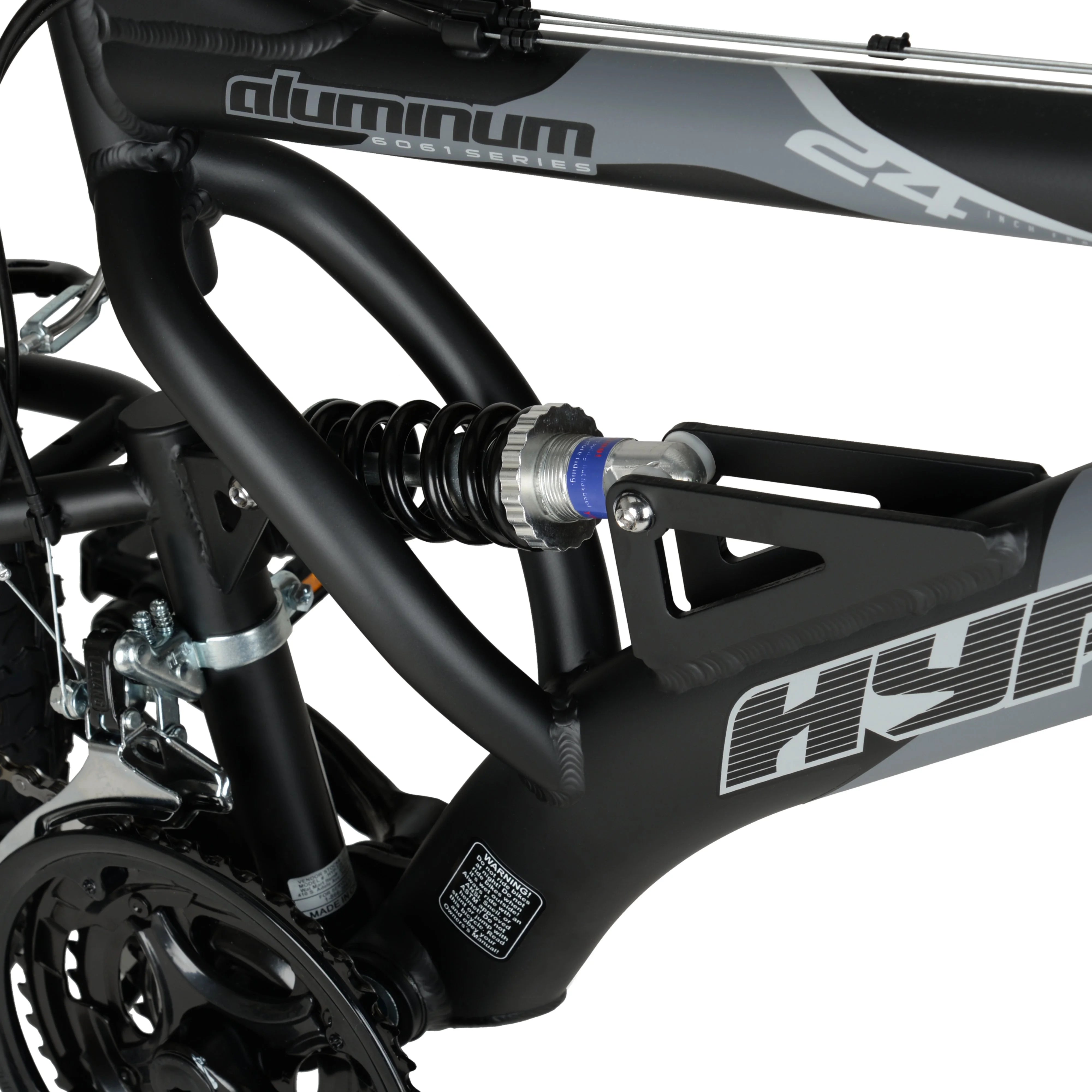 24" Hyper Bicycles Havoc Mountain Bike, Youth/Adult, Recommended Ages 10 - 14 Years Old, Black