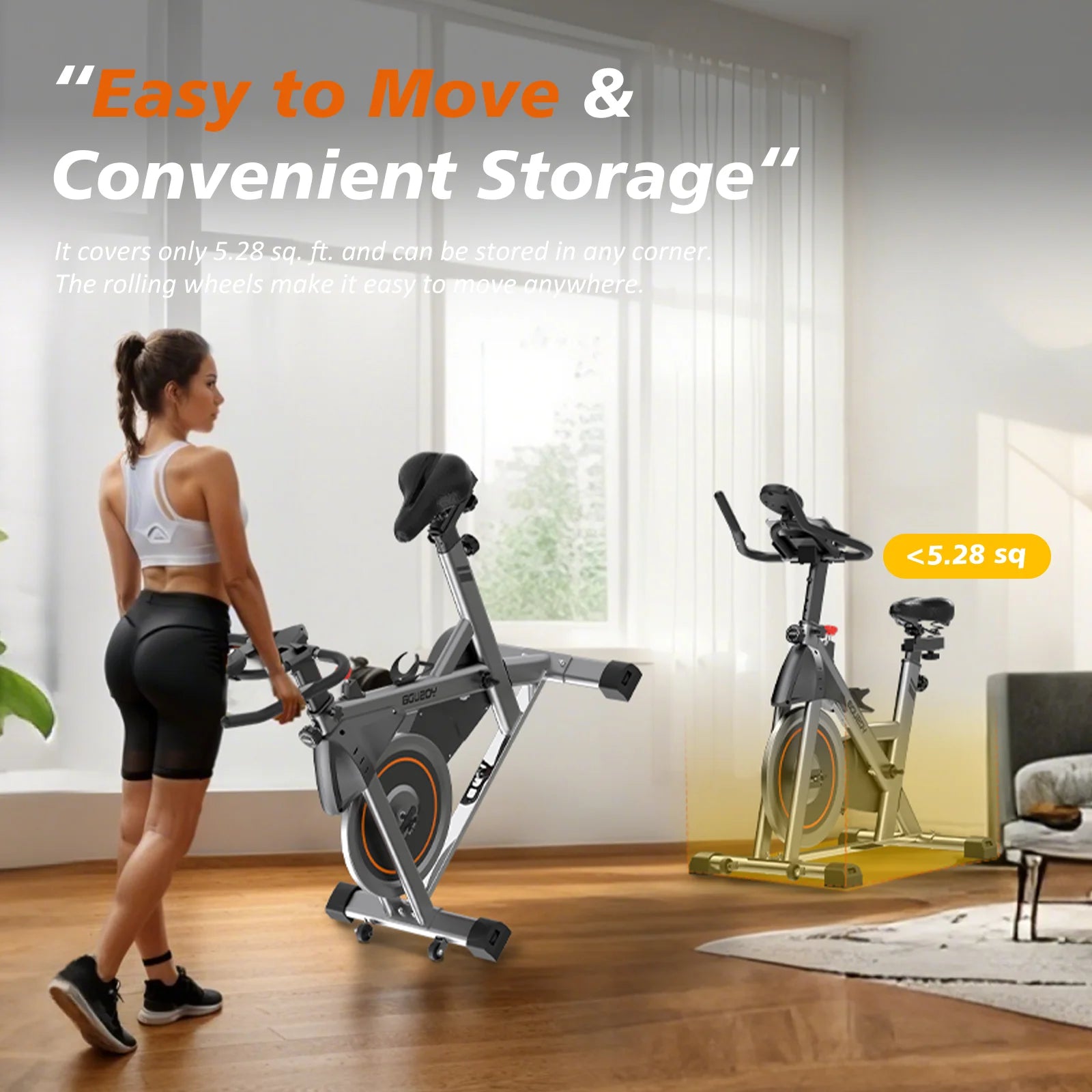 YOSUDA Indoor Cycling Bike, 330 lb Capacity, Comfort Seat, LCD Monitor